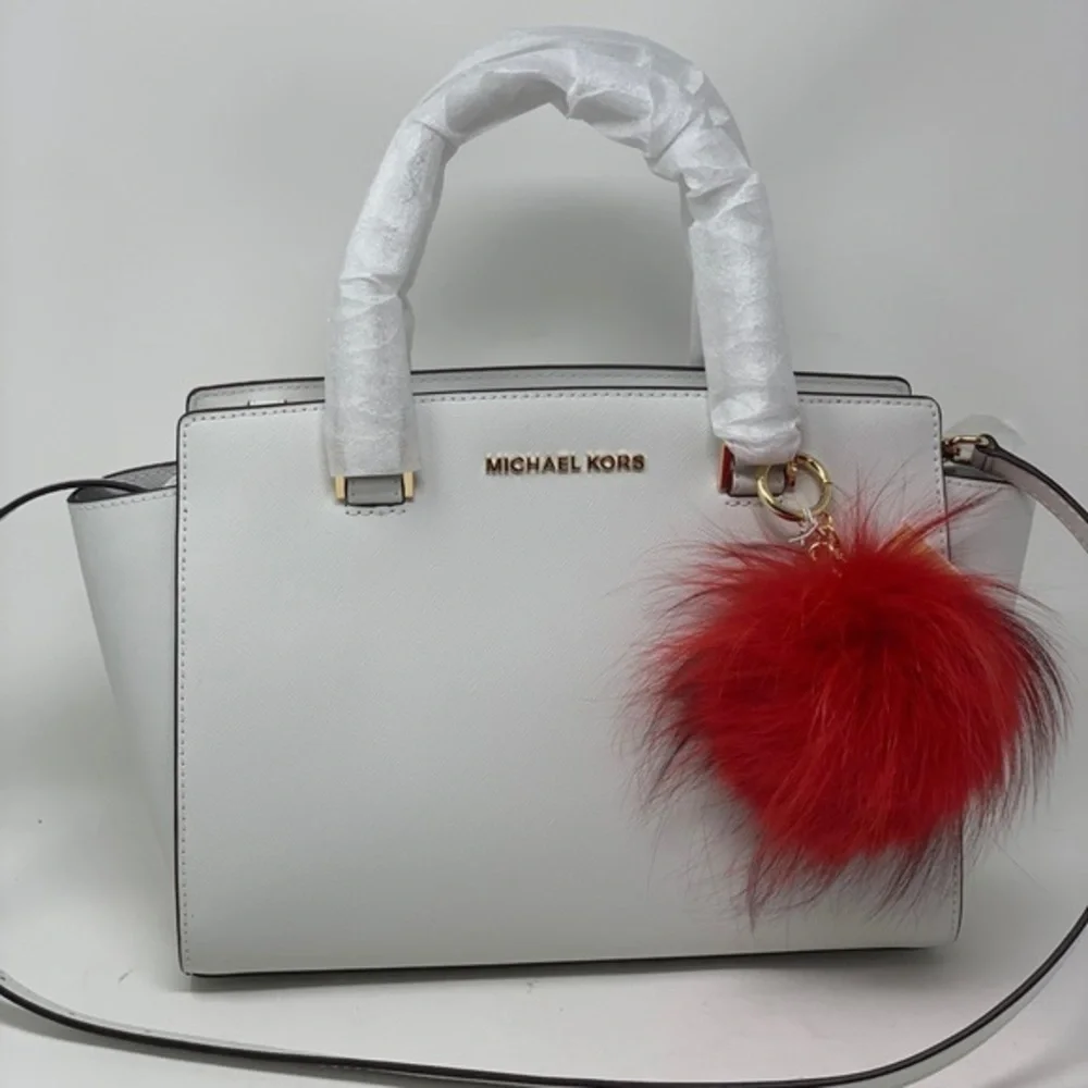 Michael kors Selma medium satchel crossbody+PomPom